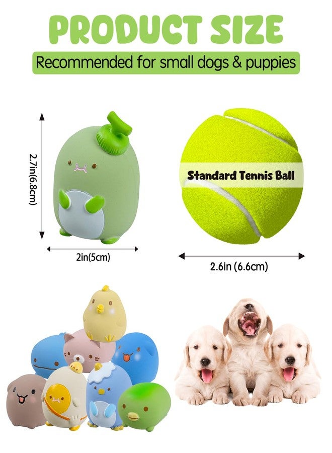 SCHITEC Dog Toys Squeaky, Interactive Animal Puppy Toy Pack, Cute Latex Rubber Squeak Pet Balls for Puppies Mini Small Breed Dogs - Image 4